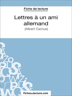 cover image of Lettres à un ami allemand